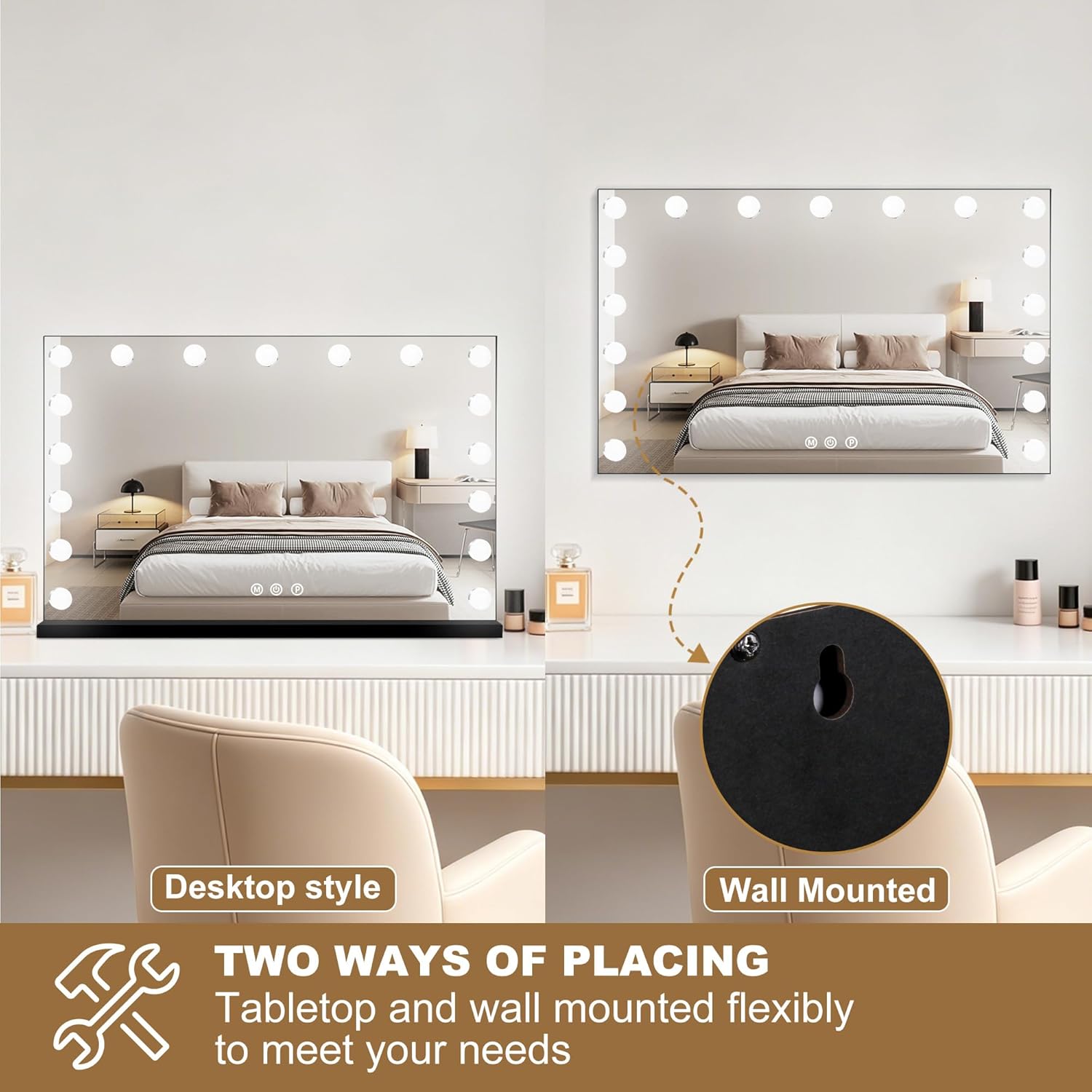 Ratsamee Hollywood Vanity Mirror with Lights