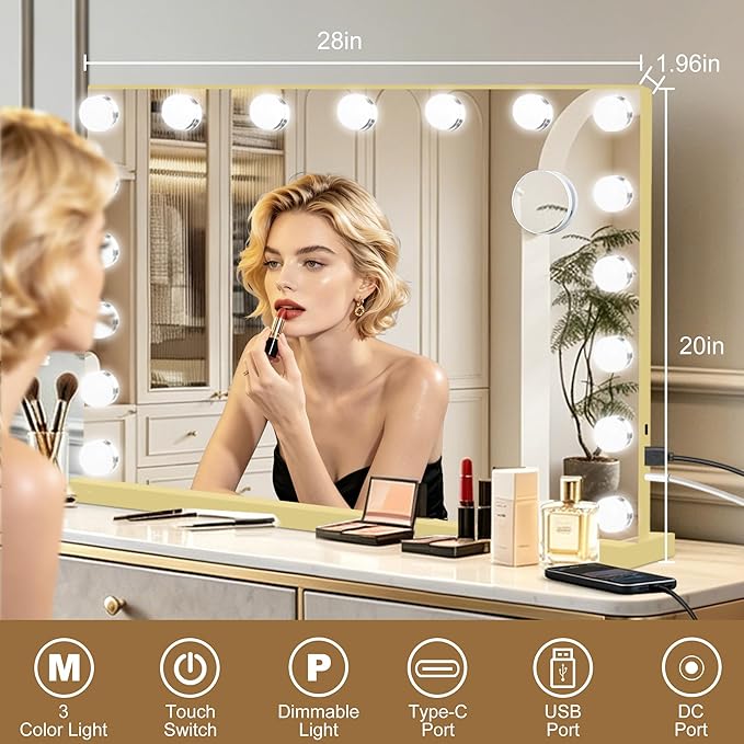Ratsamee Hollywood Vanity Mirror with Lights
