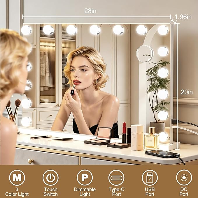 Ratsamee Hollywood Vanity Mirror with Lights