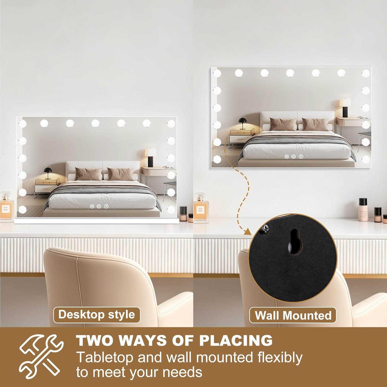 Ratsamee Hollywood Vanity Mirror with Lights